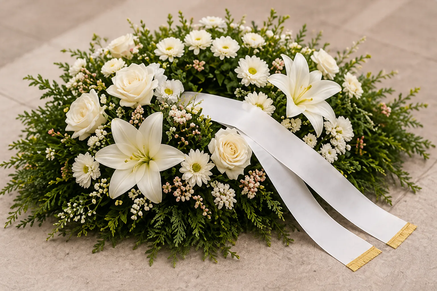 Kegyeleti koszorú — Harmónia Virágsziget Veresegyház